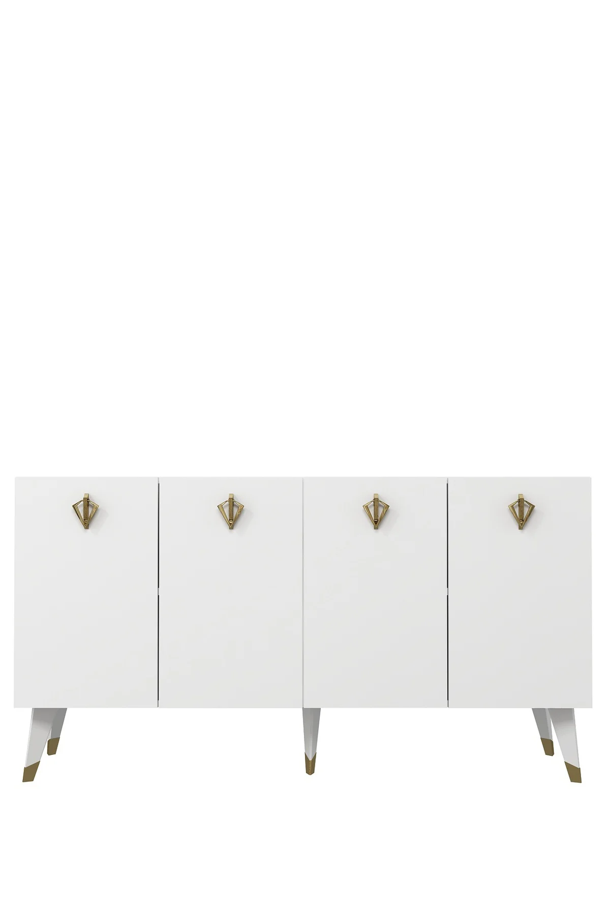 8209-32CT KB150 KONSOL, TV ÜNİTESİ BEYAZ-ALTIN