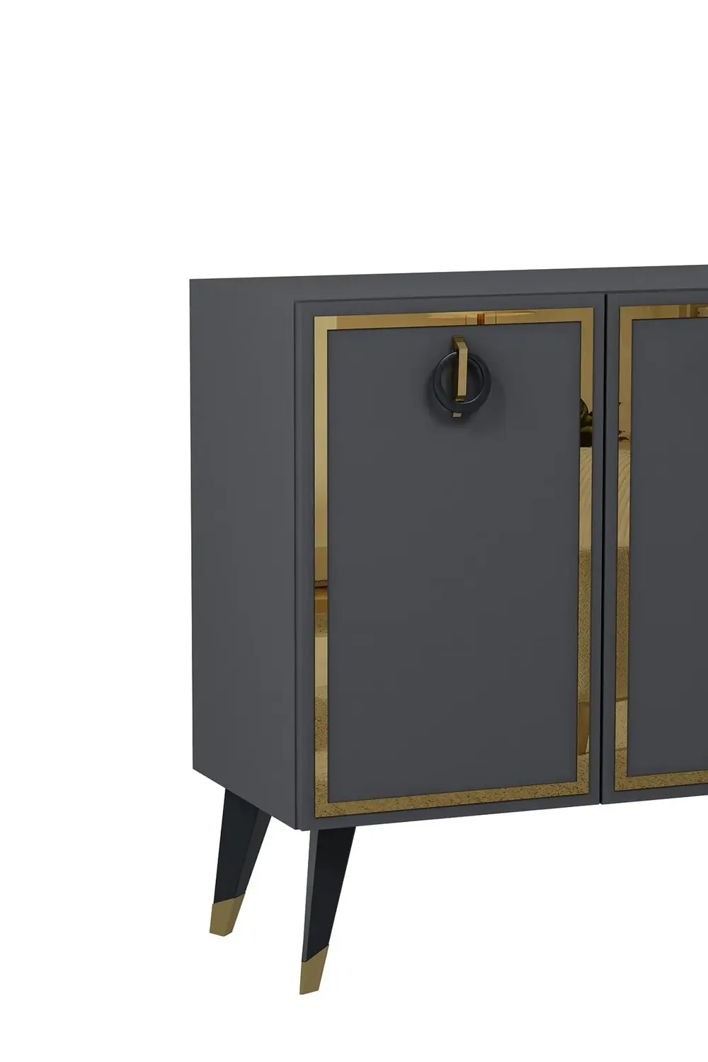 8213-32CT KB150 KONSOL, TV ÜNİTESİ ANTRASİT-ALTIN-SİYAH