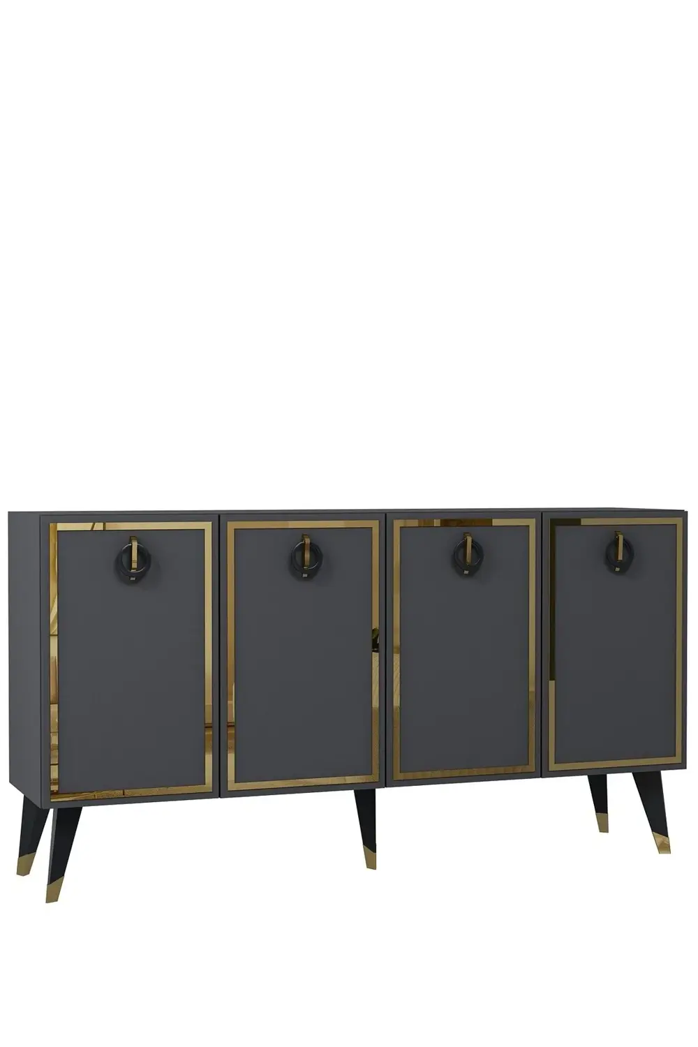 8213-32CT KB150 KONSOL, TV ÜNİTESİ ANTRASİT-ALTIN-SİYAH