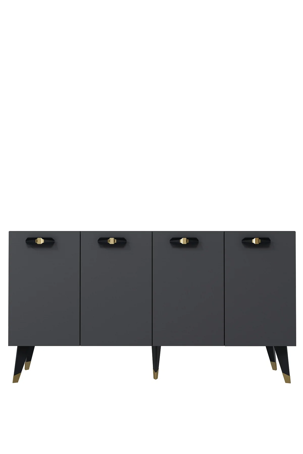 8220-32CT KB150 KONSOL,TV ÜNİTESİ ANTRASİT-SİYAH-ALTIN