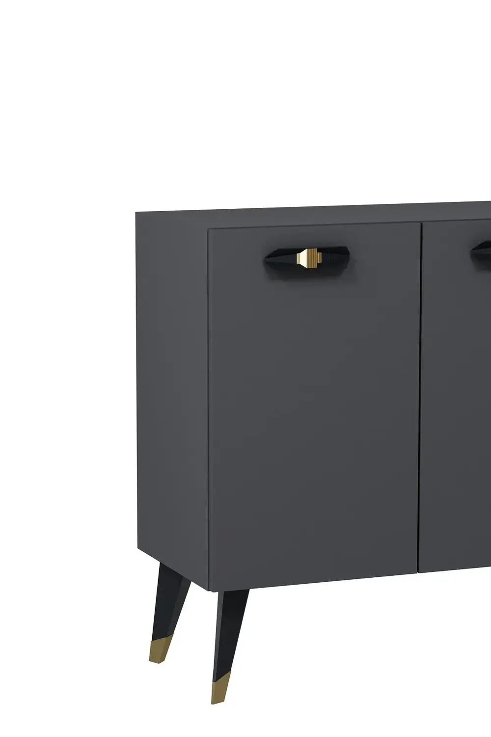 8220-32CT KB150 KONSOL,TV ÜNİTESİ ANTRASİT-SİYAH-ALTIN