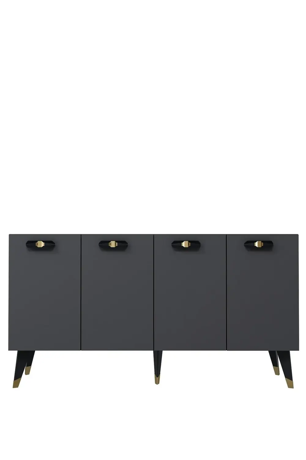 8220-32CT KB150 KONSOL,TV ÜNİTESİ ANTRASİT-SİYAH-ALTIN