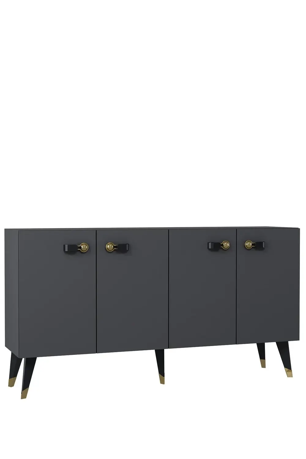 8222-64CT KB150 KONSOL,TV ÜNİTESİ ANTRASİT-GÜMÜŞ