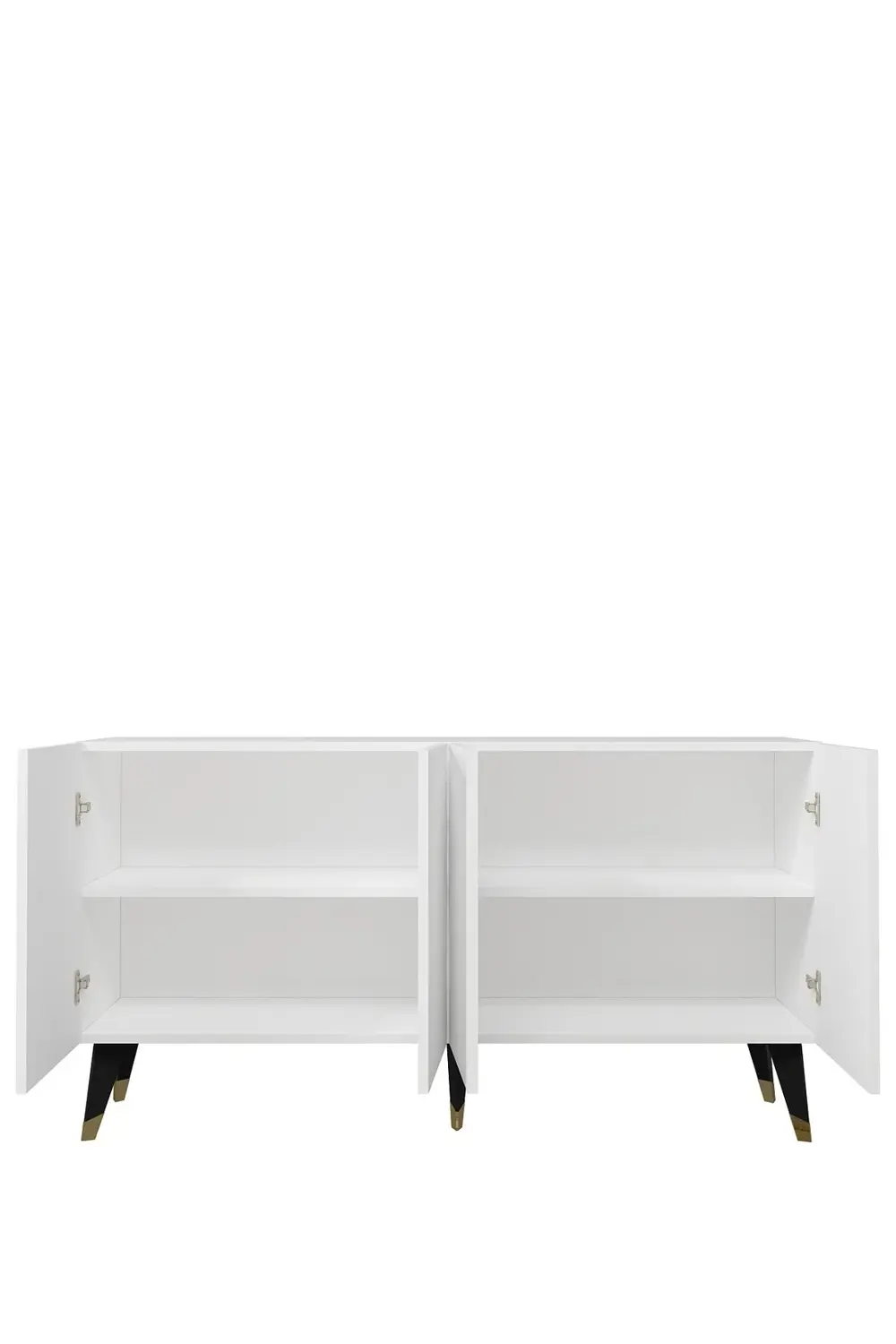 8223-64CT KB150 KONSOL,TV ÜNİTESİ BEYAZ-ALTIN-SİYAH