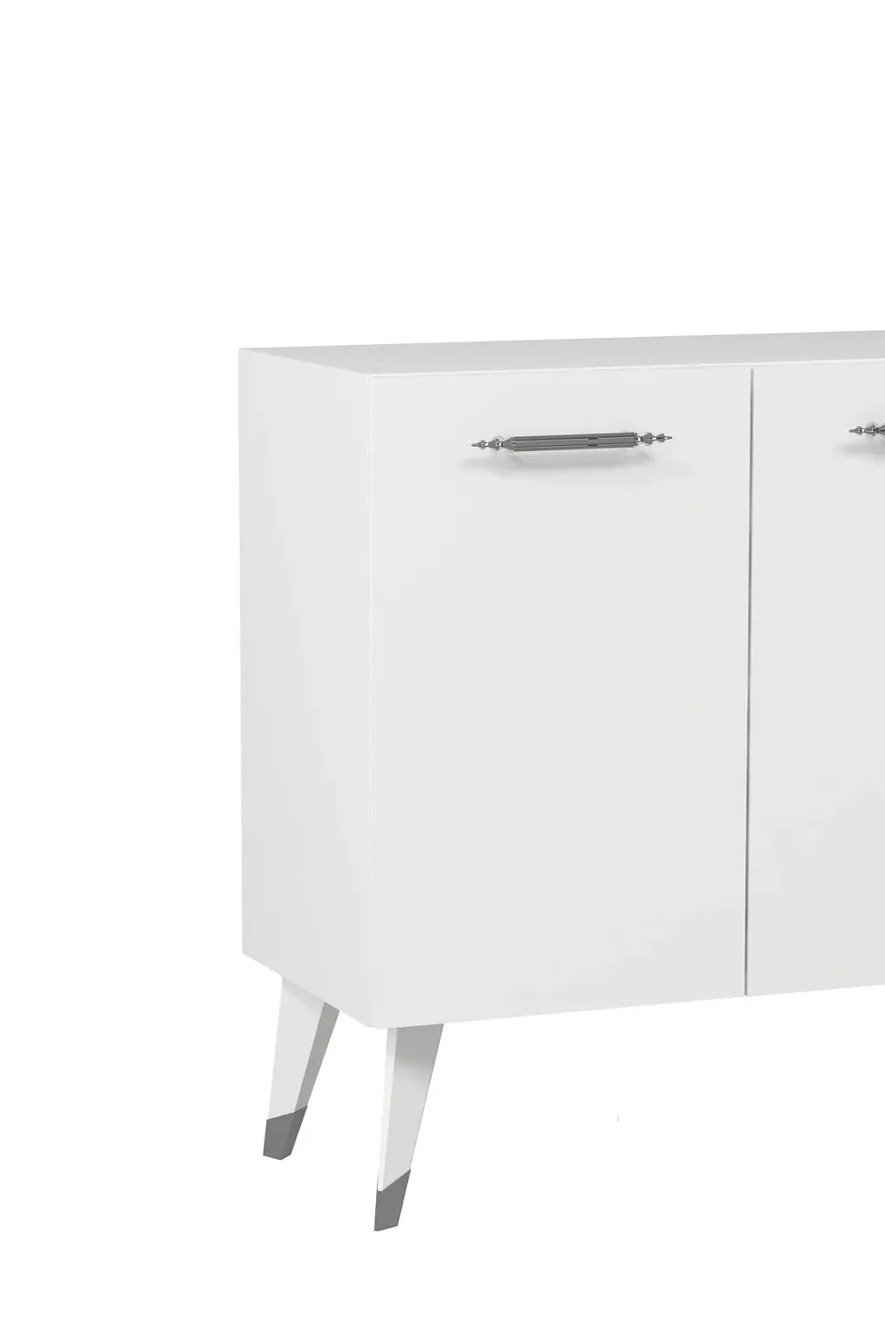 8224-128CT KB150 KONSOL,TV ÜNİTESİ BEYAZ-GÜMÜŞ