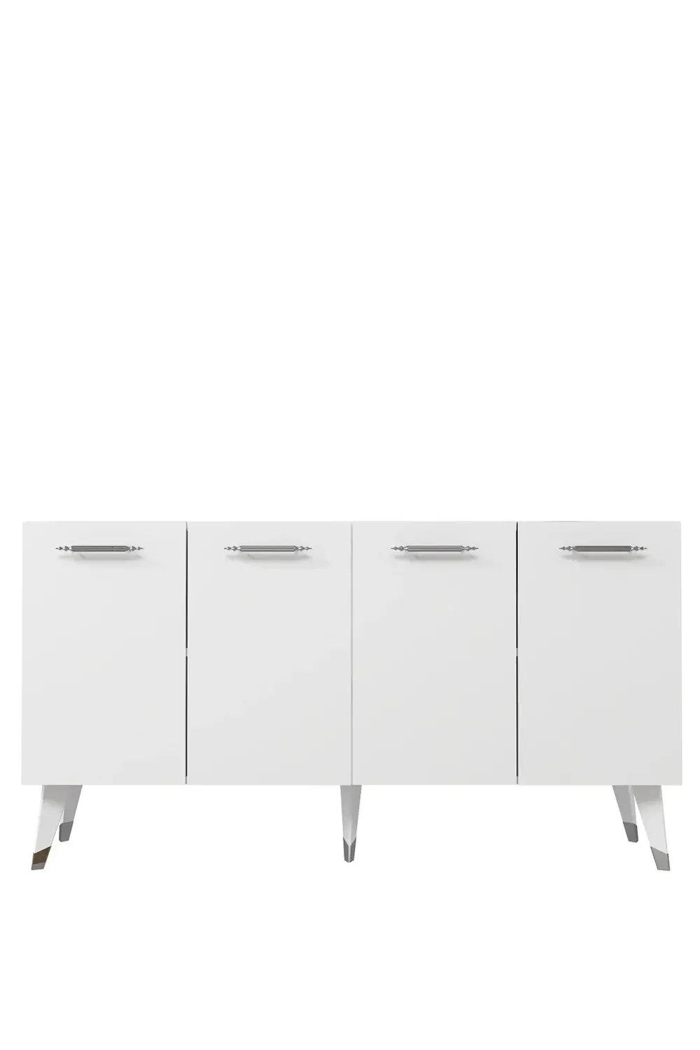 8224-128CT KB150 KONSOL,TV ÜNİTESİ BEYAZ-GÜMÜŞ