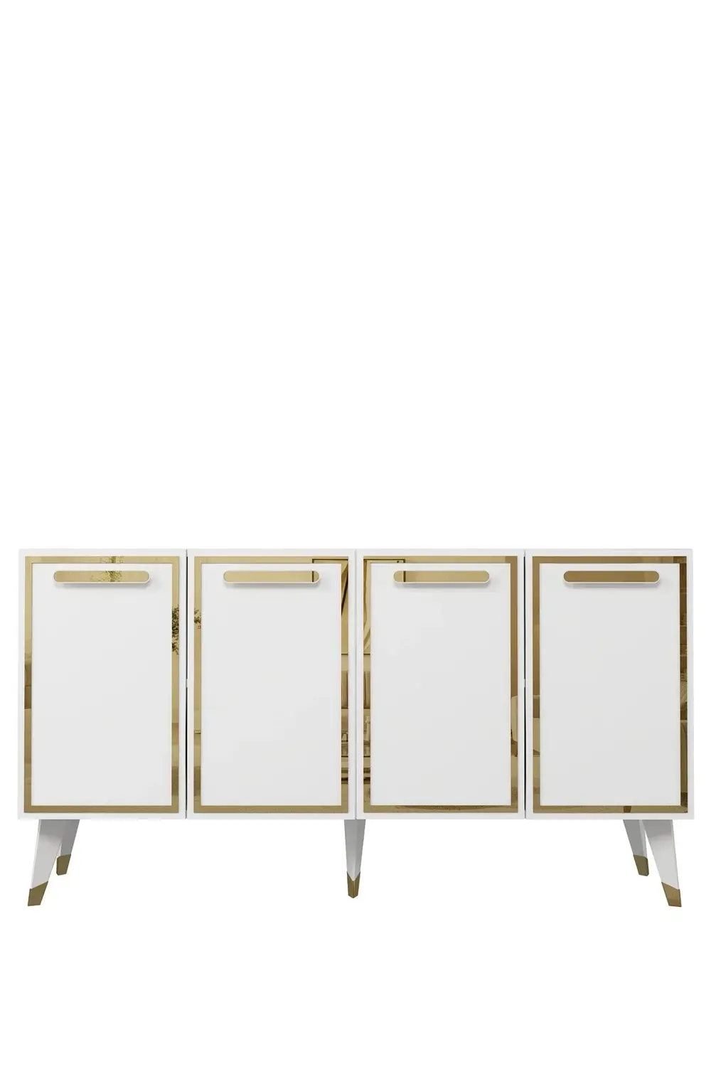 8227-128CT KB150 KONSOL,TV ÜNİTESİ BEYAZ-ALTIN