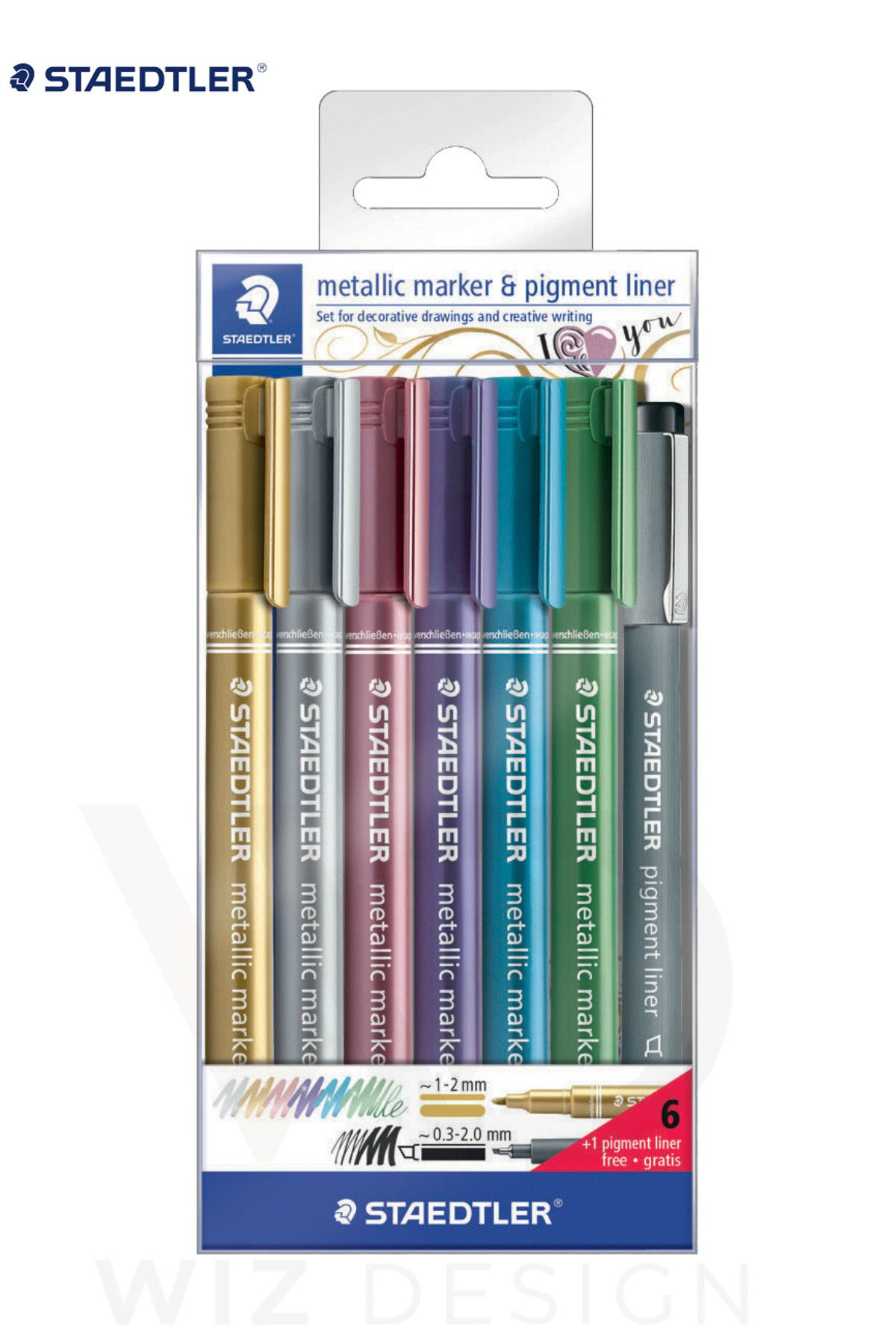 8323-swp6p Metalik Markör 6'lı + Pıgment Lıner Siyah ( Hediye ) S