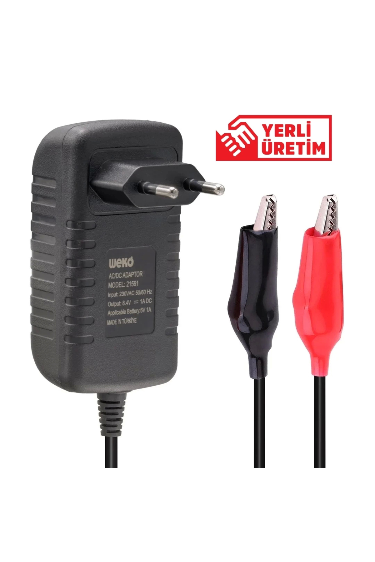 8.4 Volt - 1 Amper Krokodil Uçlu Kırmızı Yeşil Ledli Yerli Üretim 8.4 Volt - 1 Amper Krokodil Uçlu Kırmızı Yeşil Ledli Yerli Üretim