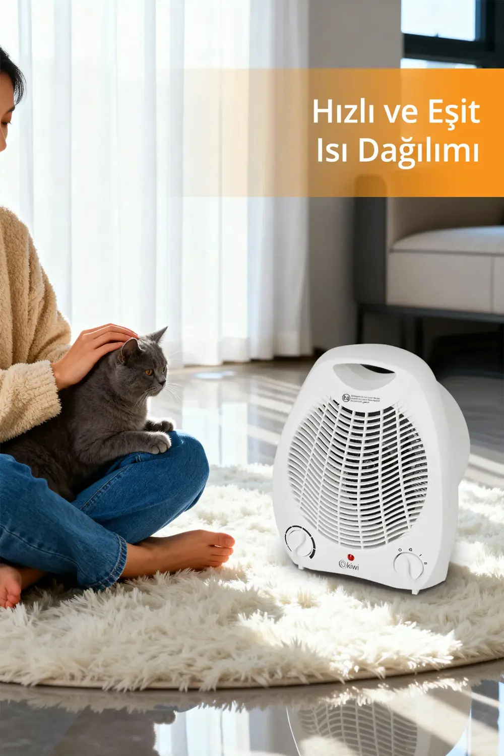 8415 Fanlı Isıtıcı Sıcak - Soğuk 2000w Termostatlı
