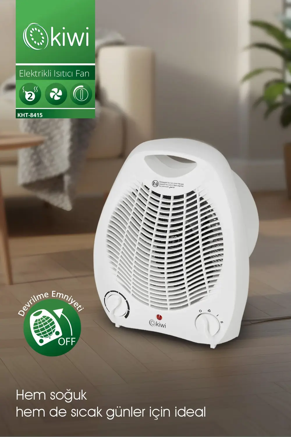 8415 Fanlı Isıtıcı Sıcak - Soğuk 2000w Termostatlı