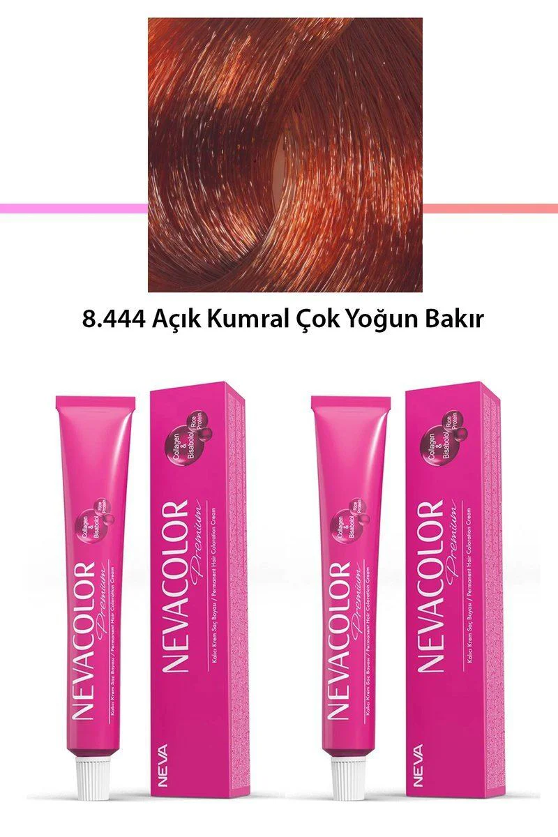 8.444 Açık Kumral Bakır Saç Boyası 2'li Set – Kalıcı Krem Saç Boyası 2x50g Fiyatı, Yorumları ve Özellikleri