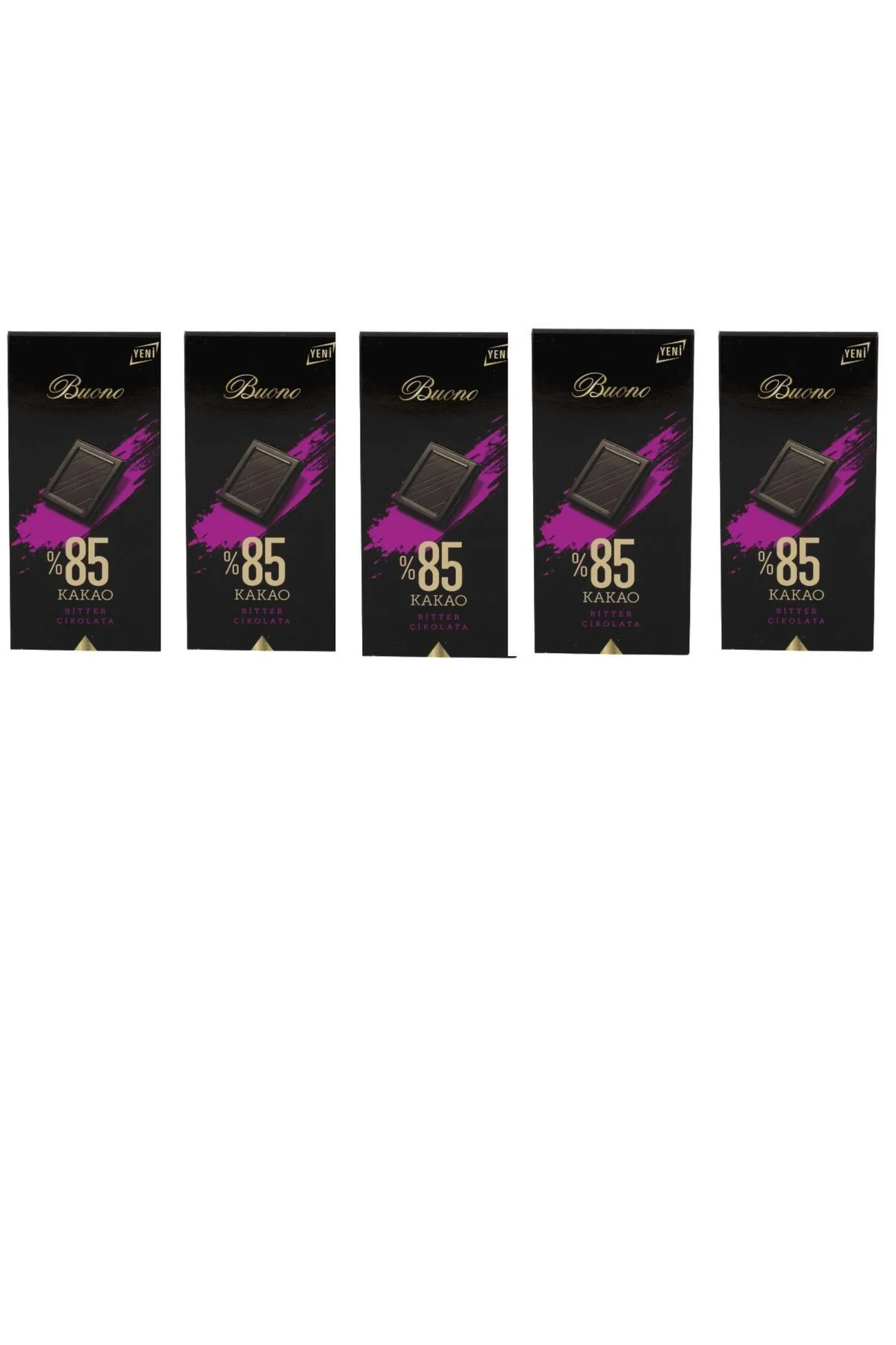 %85 5 Adet Kakaolu Bitter Çikolata 100gr
