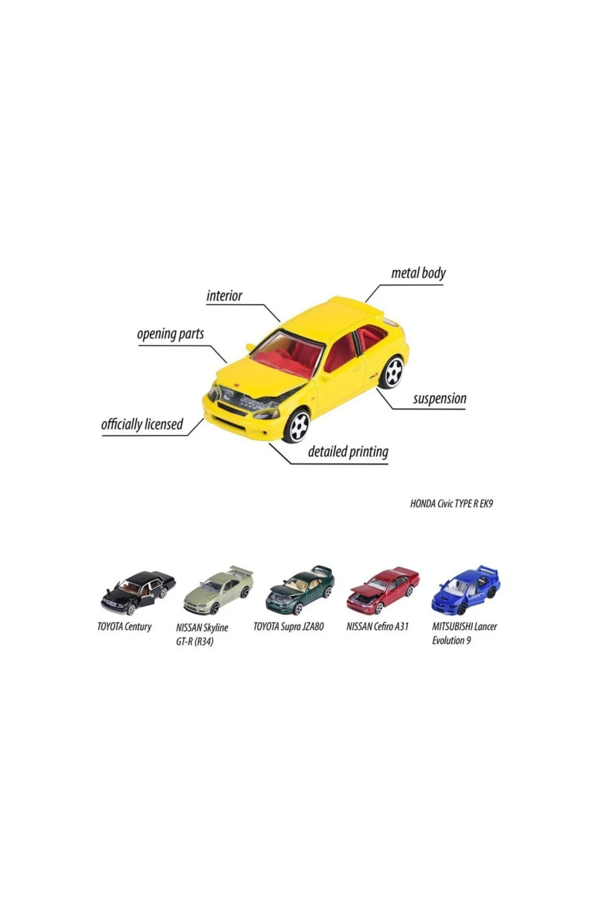 8502100000 ''Premium Cars, 6-asst.freewheel, die-cast, 1 opening pa(adet fiyatıdır)