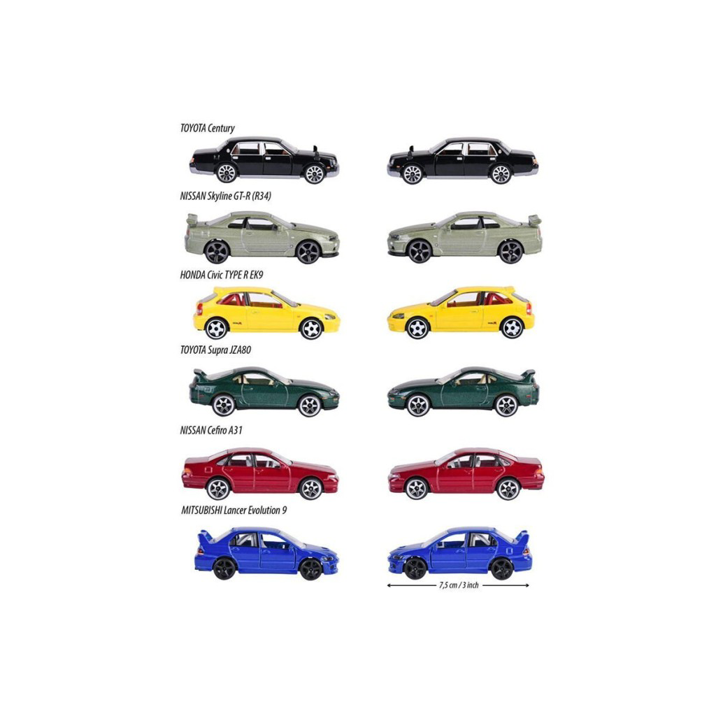 8502100000 ''Premium Cars, 6-asst.freewheel, die-cast, 1 opening 