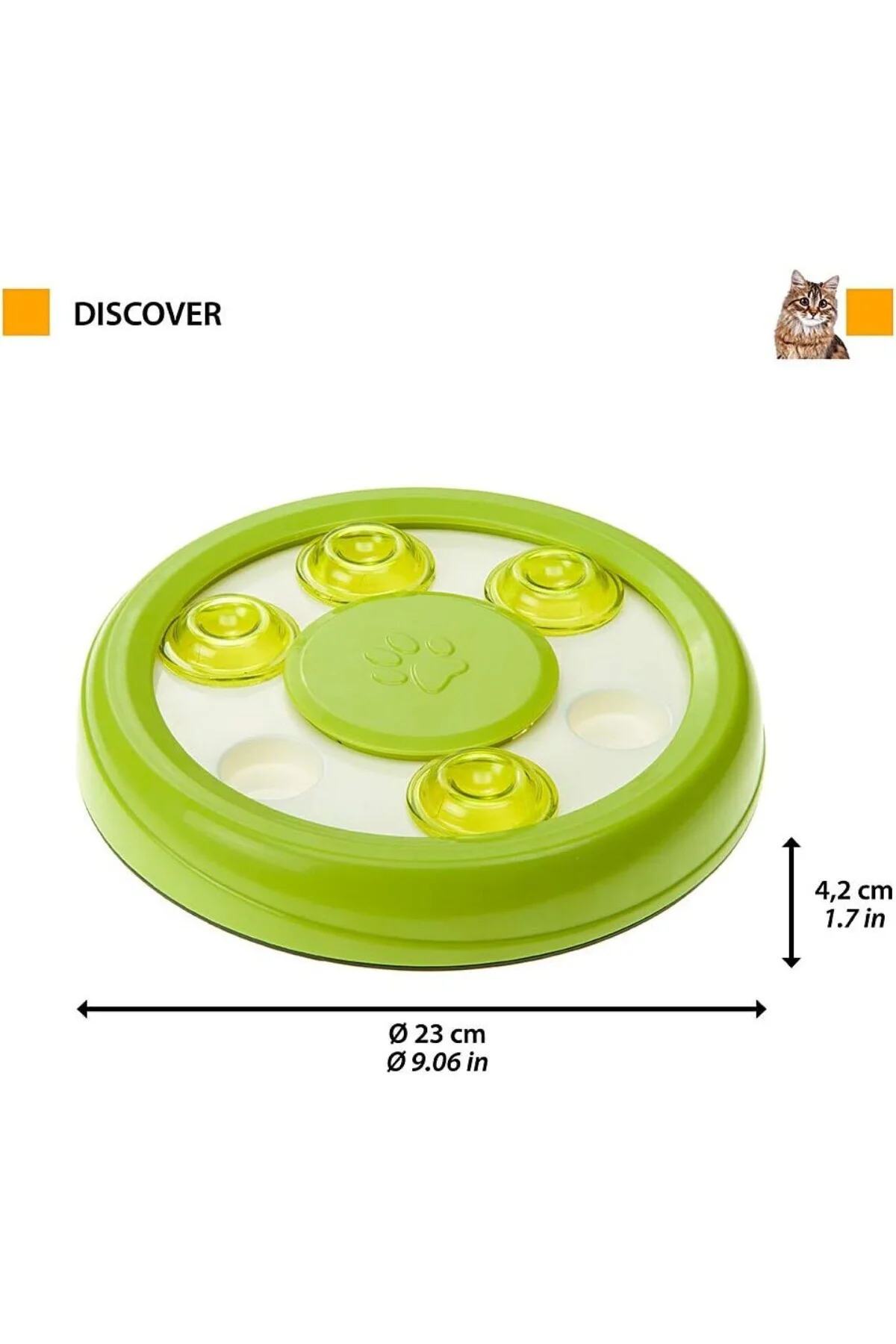 85088099 Kediler için etkileşimli oyun, Discover Delikli, Kaymaz Malzemeden, 250 g