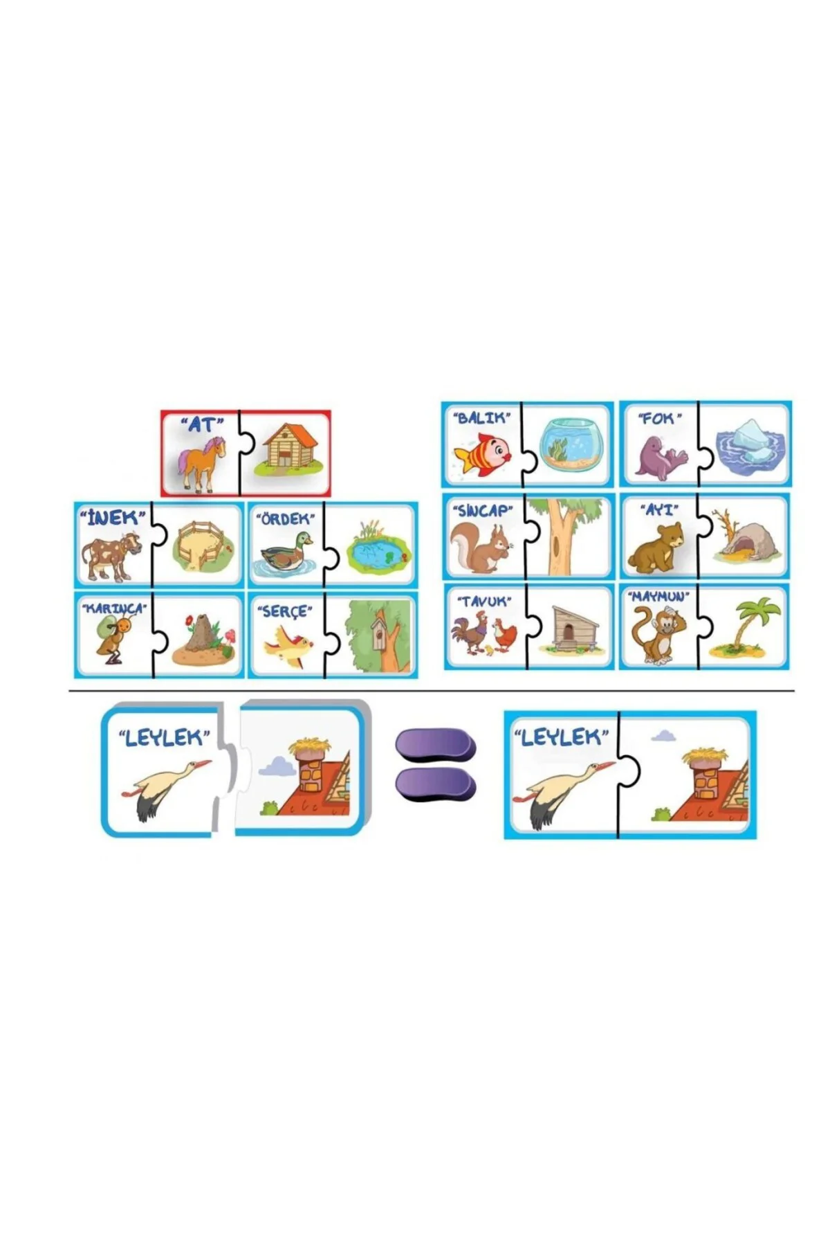 8513 2 Lİ KİMİN YUVASI PUZZLE KUTULU