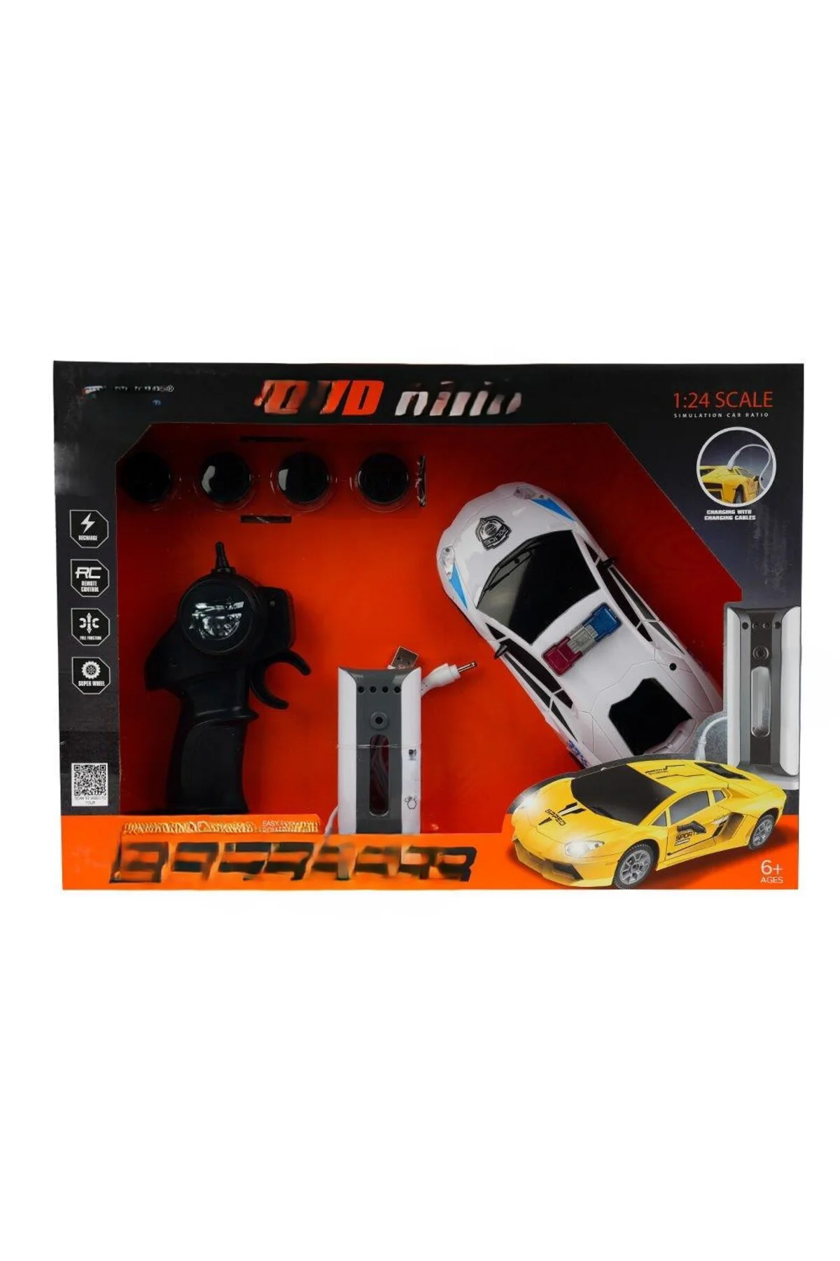 851JA UZAKTAN KUMANDALI DRIFT CAR(SİYAH-BEYAZ)