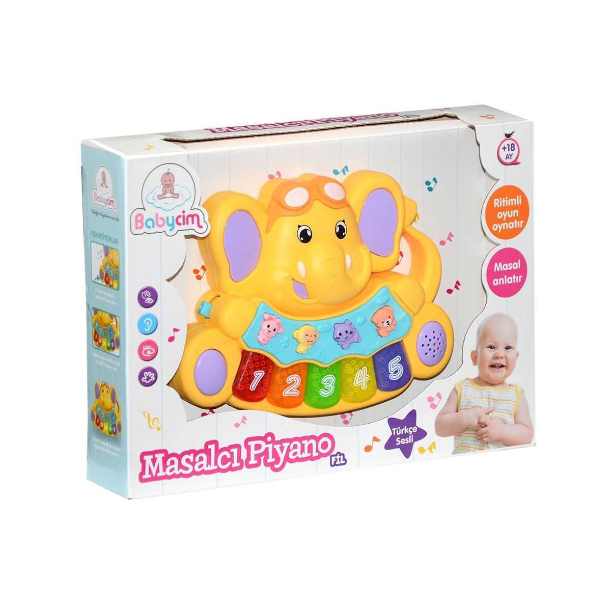 855-31A-24 Birliktoys, Babycim Masalcı Piyano-Fil 855-31A-24 Birliktoys, Babycim Masalcı Piyano-Fil