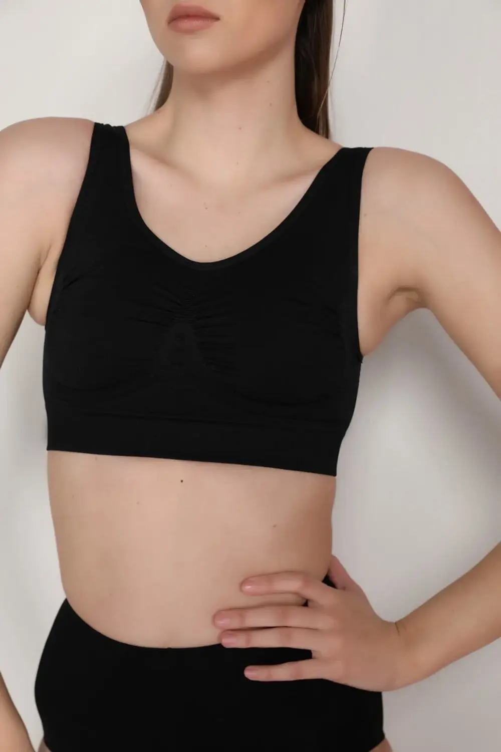 855 Kalın Askılı Toparlayıcı Büstiyer | Siyah