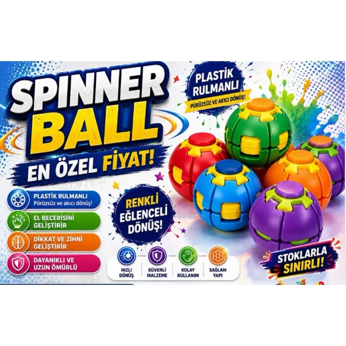 8793 İTHAL KUTULU DİSPLAYLI 1 KALİTE SPİN BALL RULMANLI LASTİKSİZ 30+SN DÖNÜŞ(Belirtilen fiyat, tekli satış için adet fiyatıdır.) Fiyatı, Yorumları ve Özellikleri