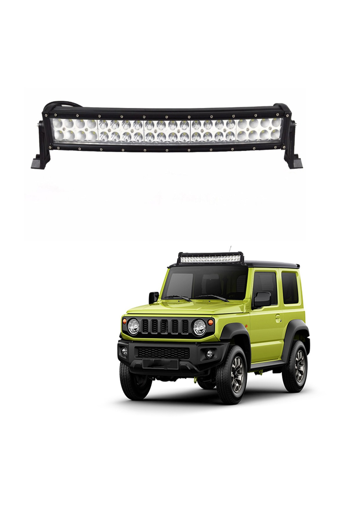 Carub 87Cm Kavisli Off Road Led Bar 60 Ledli 180Watt Uyumlu