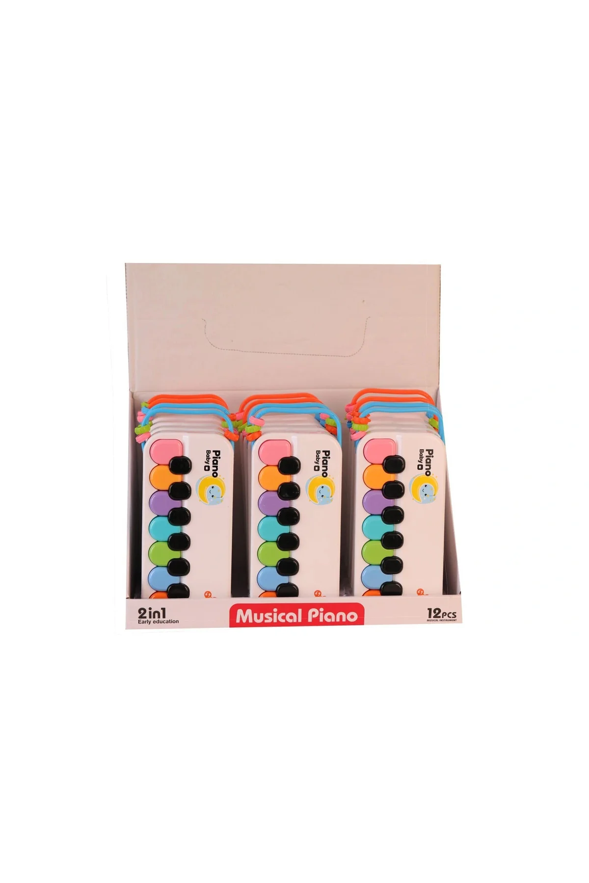 8881-1B DISPLAYDE RENKLİ BEYAZ PİYANO(Belirtilen fiyat, tekli sat
