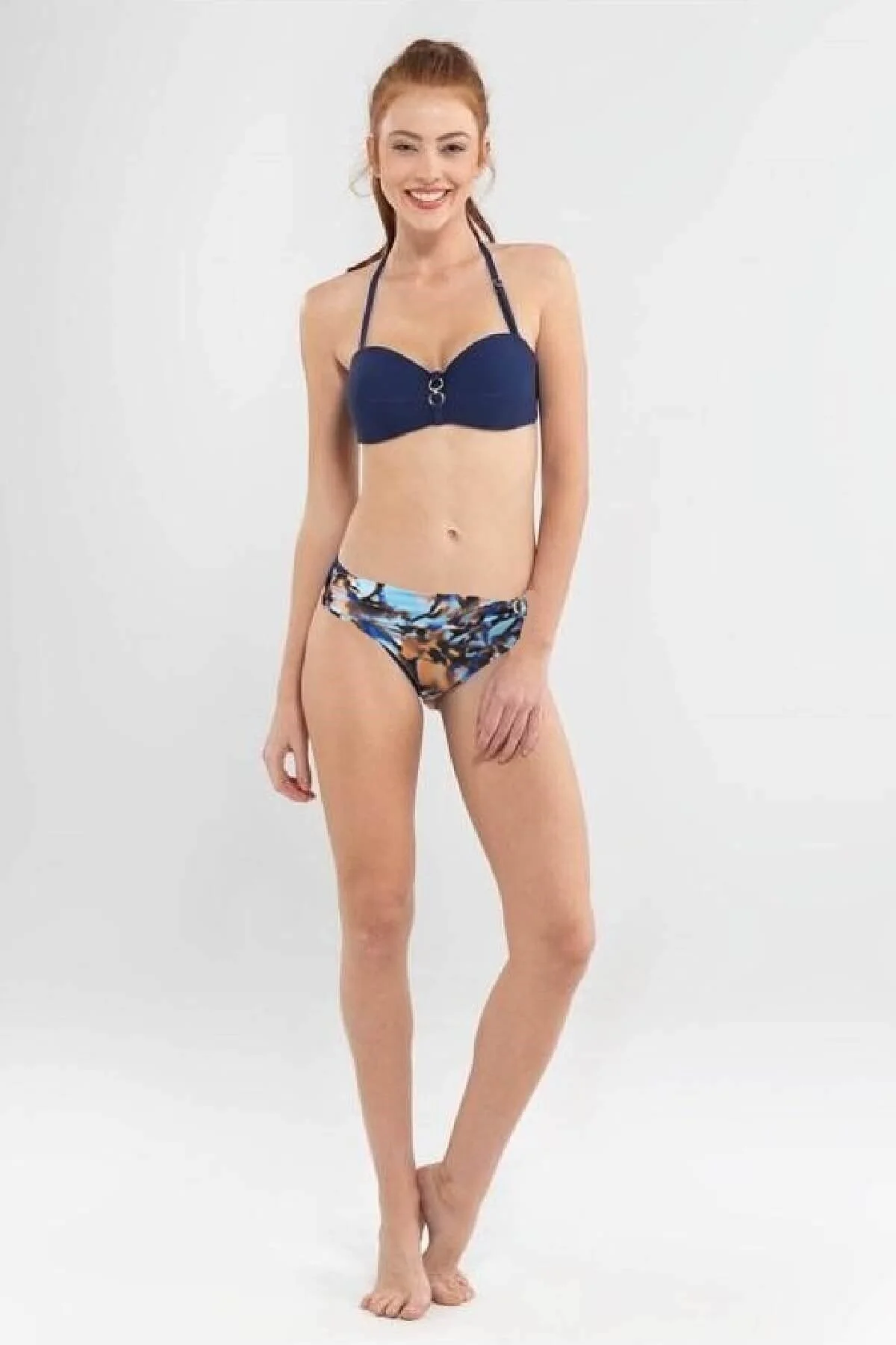 8899 Boş Cup Straplez Bikini Takımı