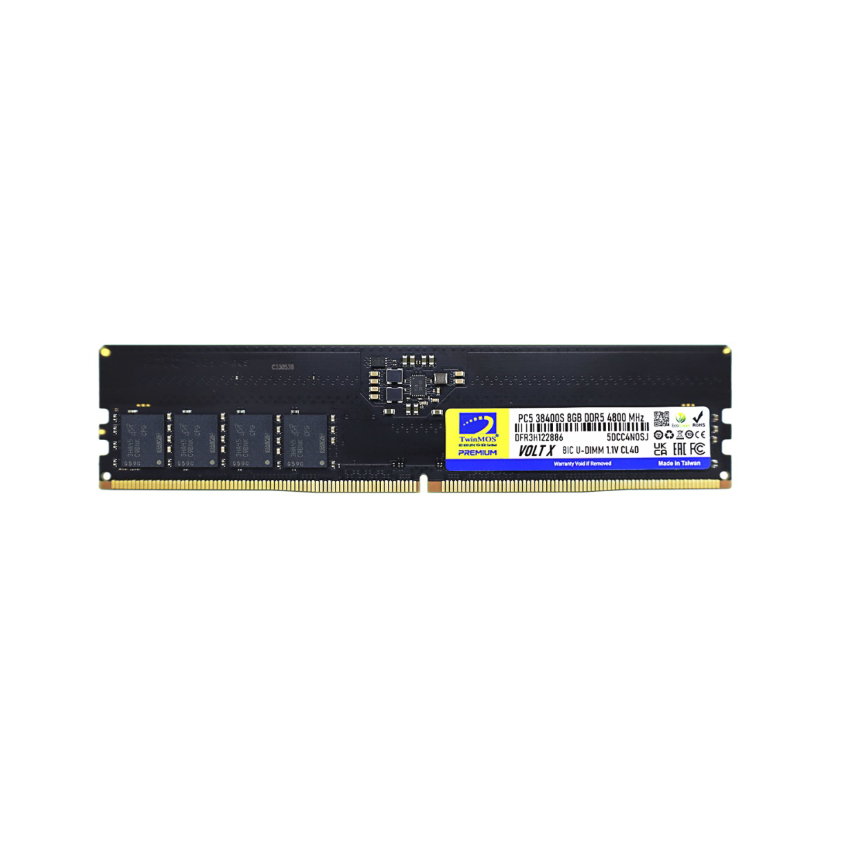 Twinmos 8Gb 4800Mhz Ddr5 Kutulu Pc Bellek (Tmd58gb4800u40)