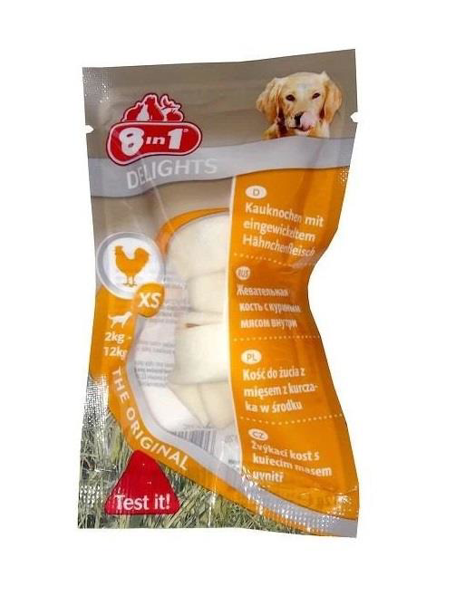 8in1 Delights Bones Düğümlü Tavuklu Köpek Kemiği 1 ADET