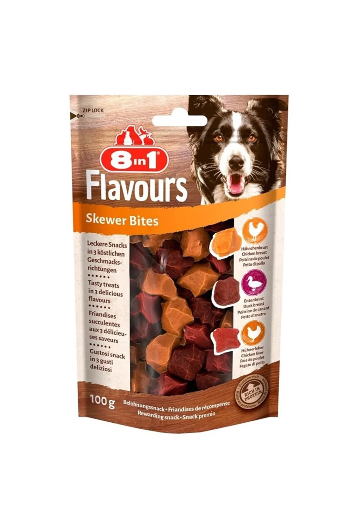 8in1 Flavours Skewer Bites Köpek Ödülü 100 Gr