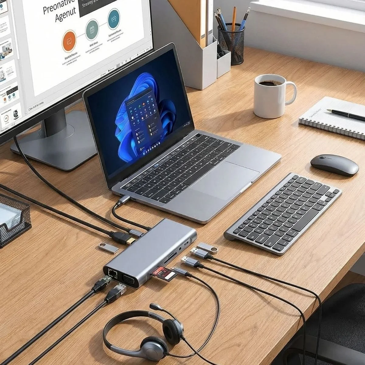 8in1 Type-c Çoklayıcı Hub Hdmı 4k Usb 3.0 Sd Tf Kart Rj45 Ethernet Dönüştürücü Adaptör Bx40 Fiyatı, Yorumları ve Özellikleri