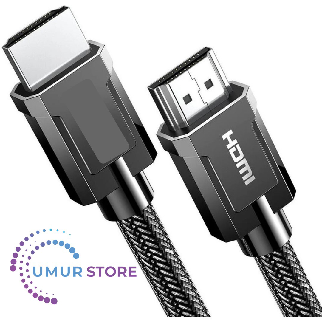8k 60Hz HDMI 2.1 Örgülü Görüntü Aktarma Kablosu 2 Metre 8k 60Hz HDMI 2.1 Örgülü Görüntü Aktarma Kablosu 2 Metre