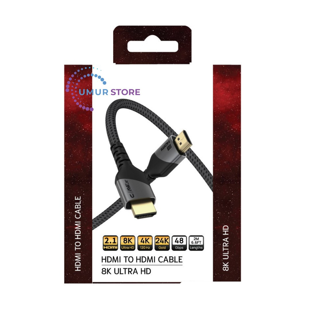 8K UHD HDMI 2.1 48 Gbps / 24K Gold / Alüminyum Gövdeli 8K 60Hz-4K 8K UHD HDMI 2.1 48 Gbps / 24K Gold / Alüminyum Gövdeli 8K 60Hz-4K