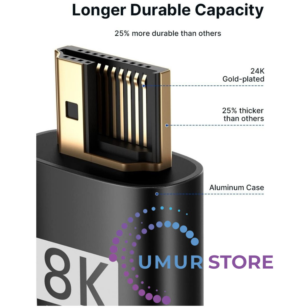 8k UHD Uzun HDMI Kablosu 48GBPS Yüksek Hızlı HDMI 2.1 Örgülü Oyun