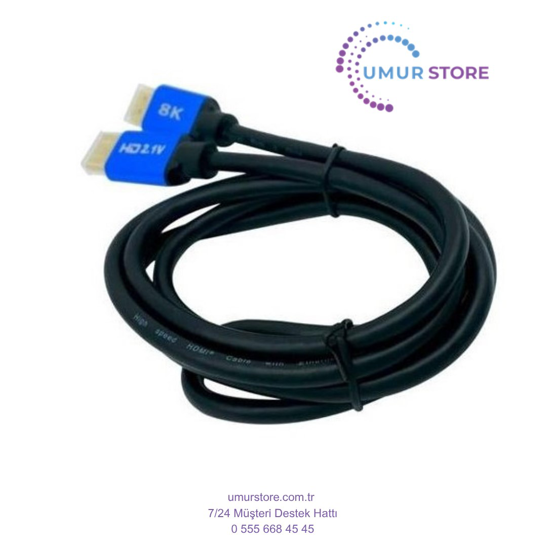 8k Ultra Hd 2.1V 48GBPS Altın Kaplama HDMI Kablo UHD 1 Metre 8k Ultra Hd 2.1V 48GBPS Altın Kaplama HDMI Kablo UHD 1 Metre