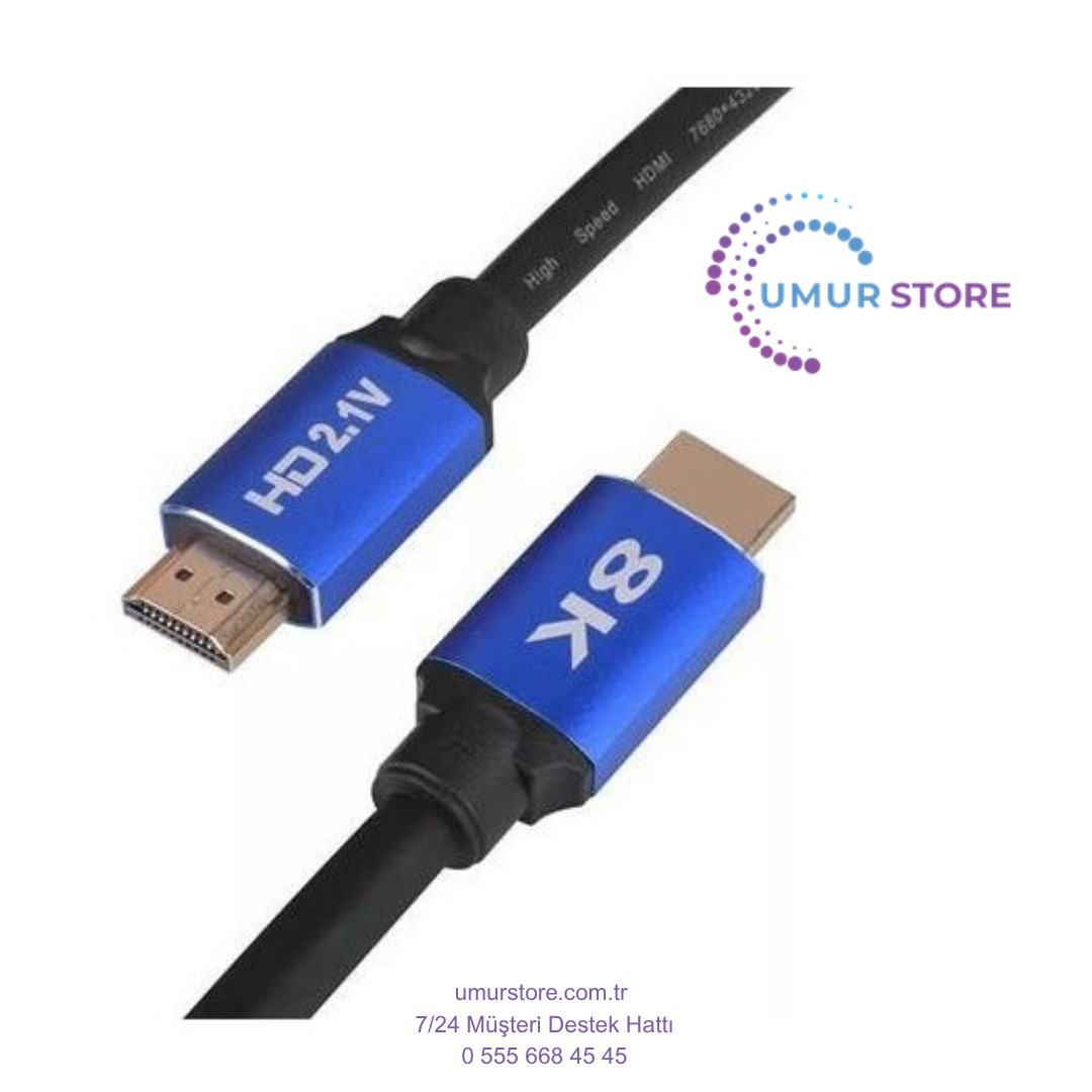 8k Ultra Hd 2.1V 48GBPS Altın Kaplama HDMI Kablo UHD 1 Metre 8k Ultra Hd 2.1V 48GBPS Altın Kaplama HDMI Kablo UHD 1 Metre