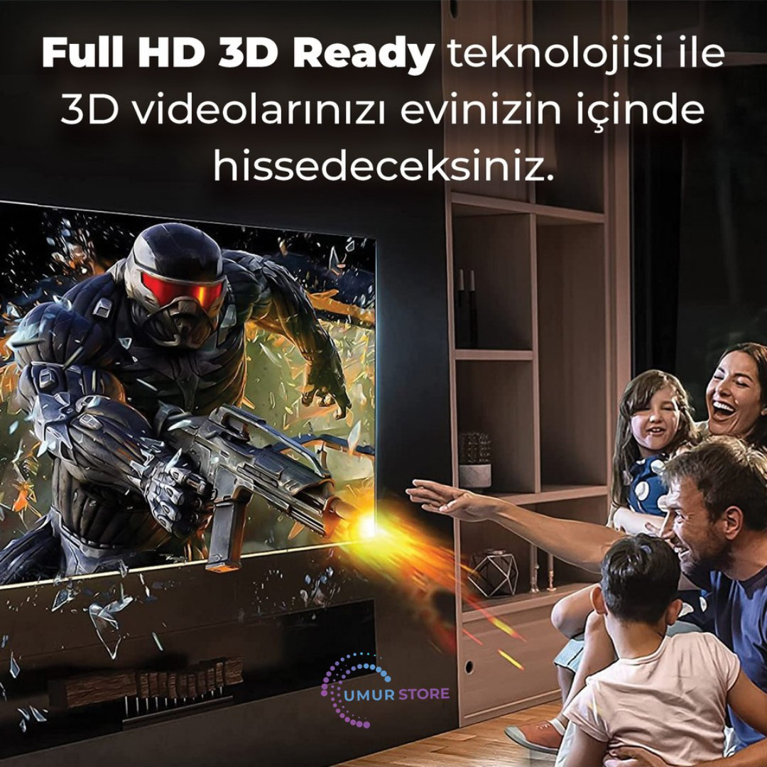 8K@60Hz HDMI 2.1 Ethernet 48Gbps. Veri Aktarım - eARC - 3D Ready