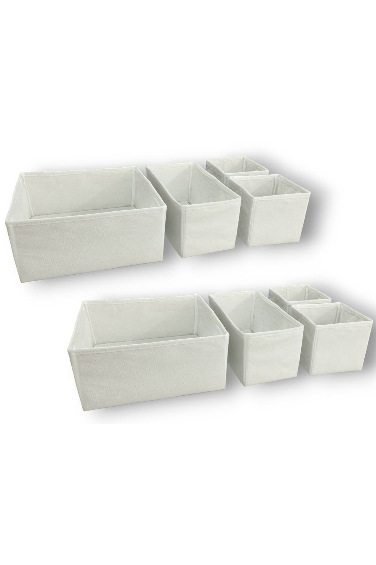 8'li Beyaz Çekmece Içi Düzenleyici Organizer Set - Çok Amaçlı Dol