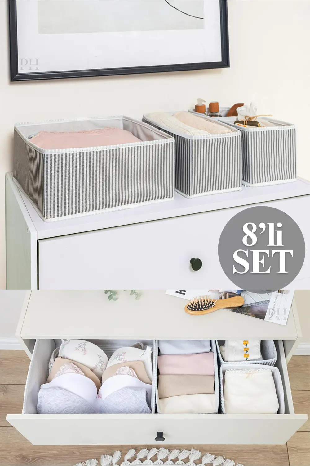 Pazar Kapısı 8'Li Çekmece Ve Dolap İçi Düzenleyici Organizer Set