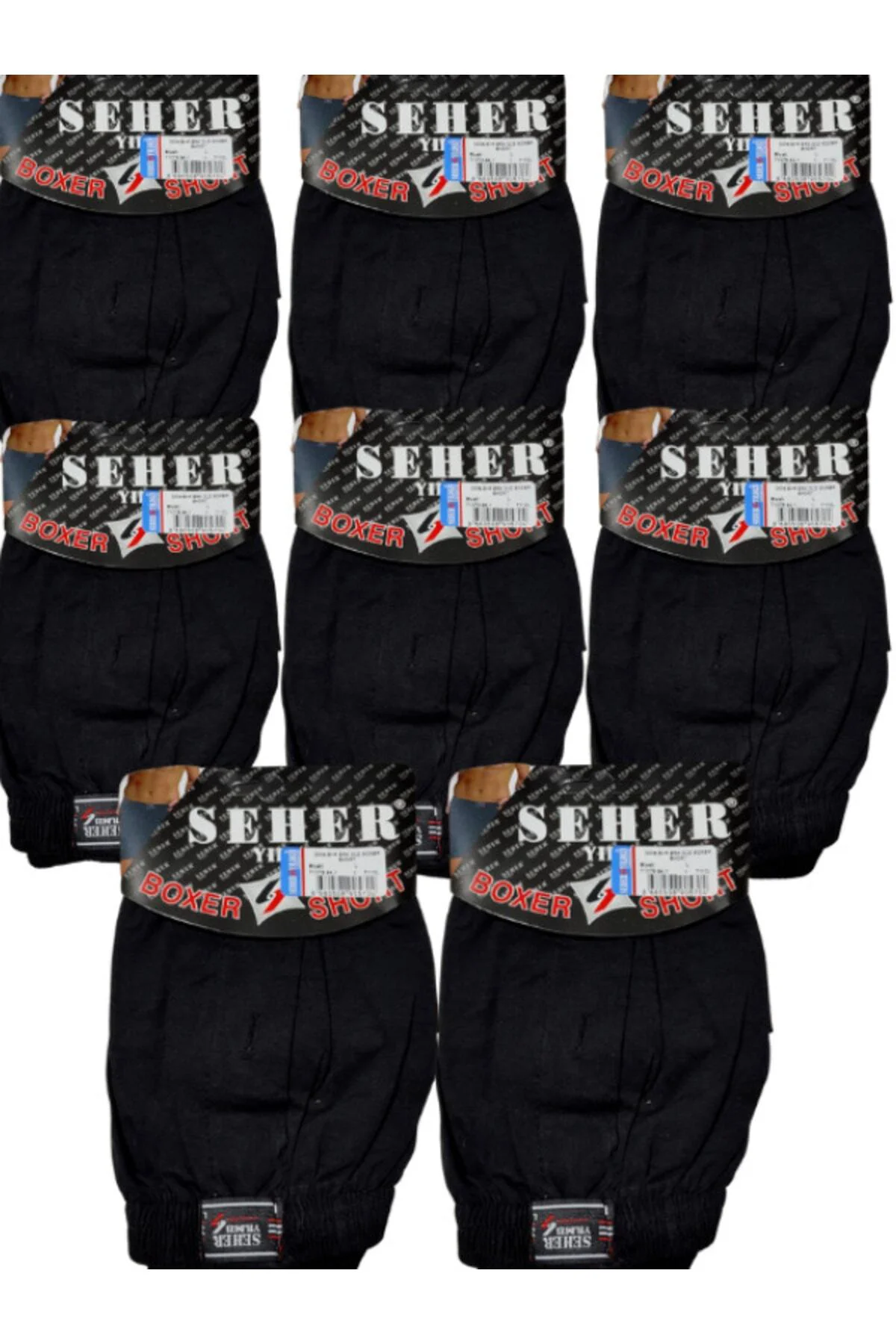 8'li Erkek Penye Boxer