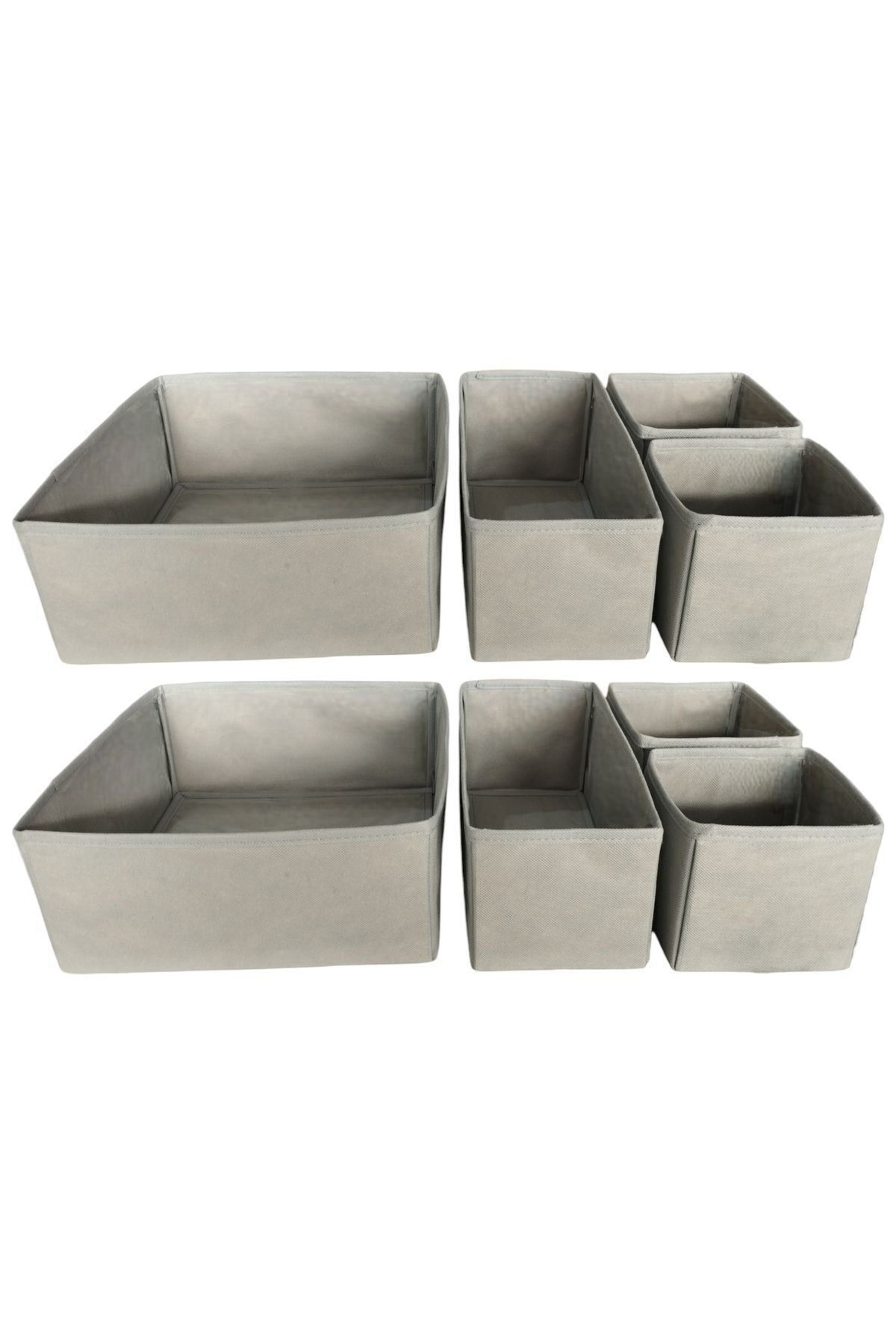 Balkan Room 8'Li Gri Çekmece İçi Düzenleyici Organizer Set - Çok Amaçlı Dolap