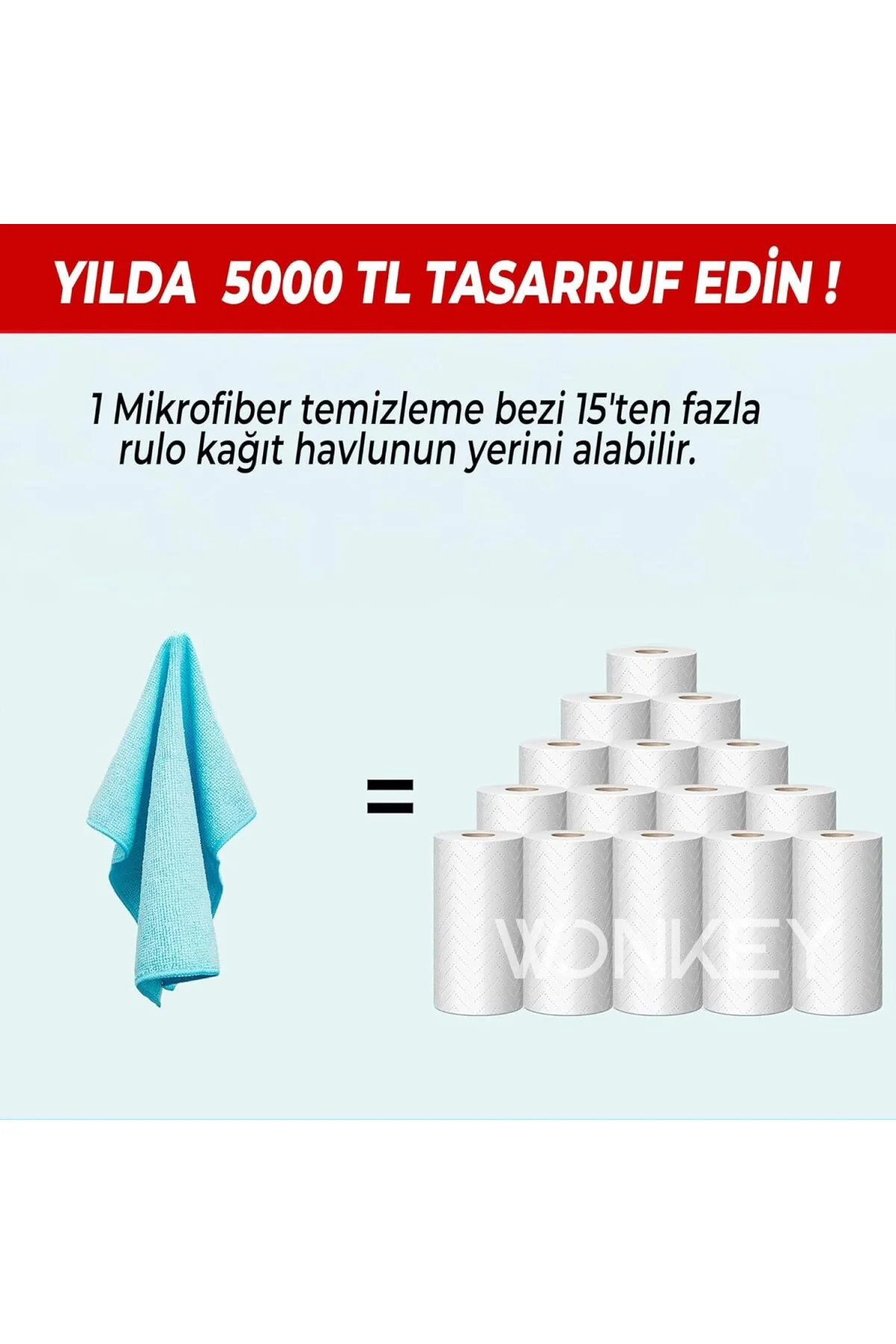 - 8'li Mikrofiber Bez Temizlik Bezi, Süper Emici Mutfak Temizlik 