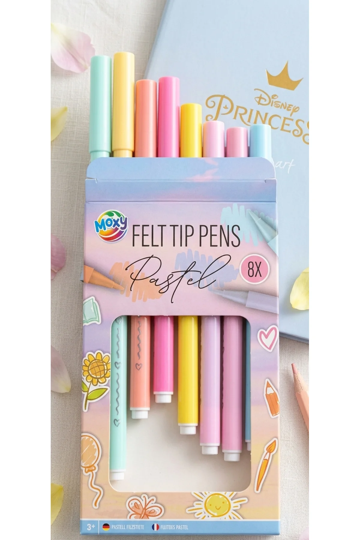 8'li Pastel Renkli Keçeli Kalem Seti