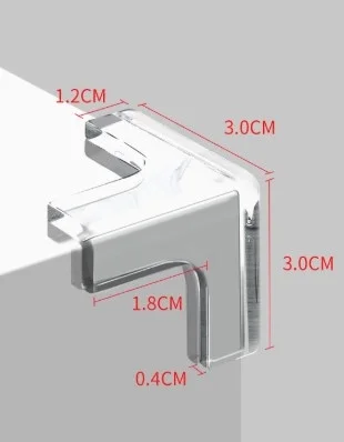 8'li Set Silikon Şeffaf Masa Kenarı Koruma Aparatı