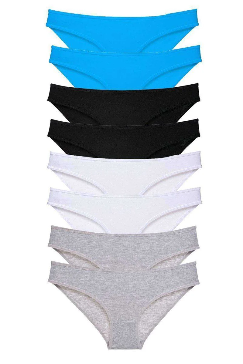 8'li Süper Eko Set Likralı Kadın Slip Külot - Pamuklu Rahat Günlük Külot Siyah Gri Beyaz Mavi Fiyatı, Yorumları ve Özellikleri