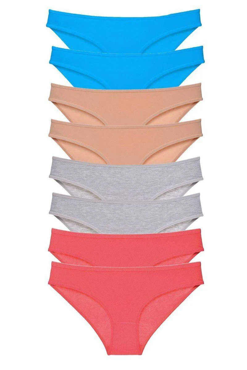 8'li Süper Eko Set Likralı Kadın Slip Külot - Pamuklu Rahat Külot (Ten / Gri / Fuşya / Mavi) Fiyatı, Yorumları ve Özellikleri