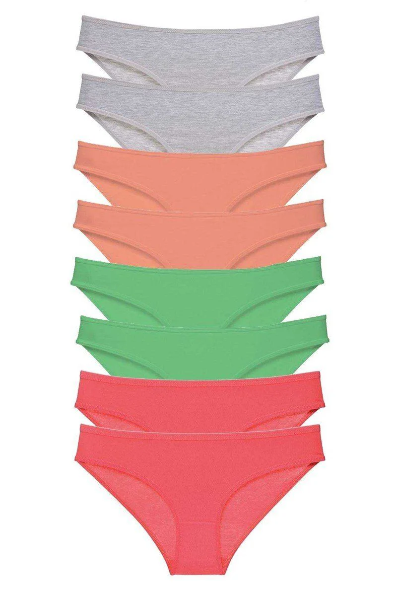 8'li Süper Eko Set Likralı Kadın Slip Külot – Pamuklu Rahat Külot Seti Gri Pudra Yeşil Fuşya 8'li Süper Eko Set Likralı Kadın Slip Külot – Pamuklu Rahat Külot Seti Gri Pudra Yeşil Fuşya