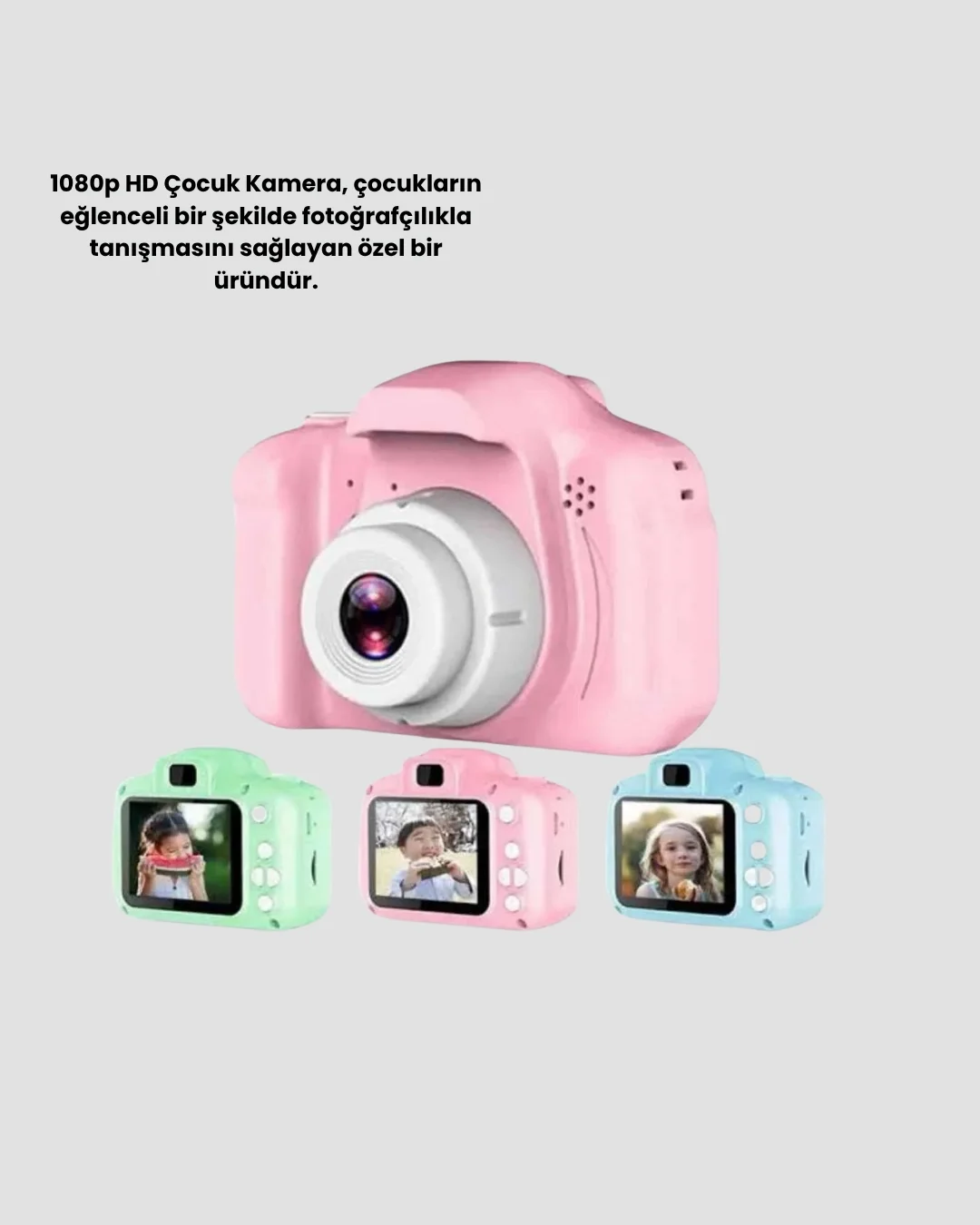 8MP Mini Çocuk Fotoğraf Makinesi – Pembe Ses Kaydı Özellikli Fiyatı, Yorumları ve Özellikleri