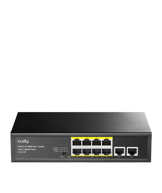 8Port 10/100M PoE+ 2Up 80W Switch